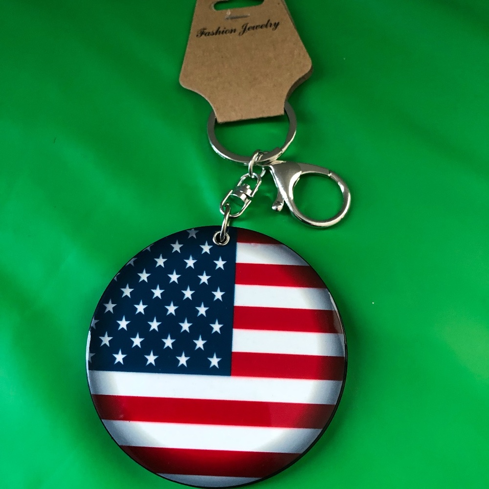 USA Flag Compact Keychain